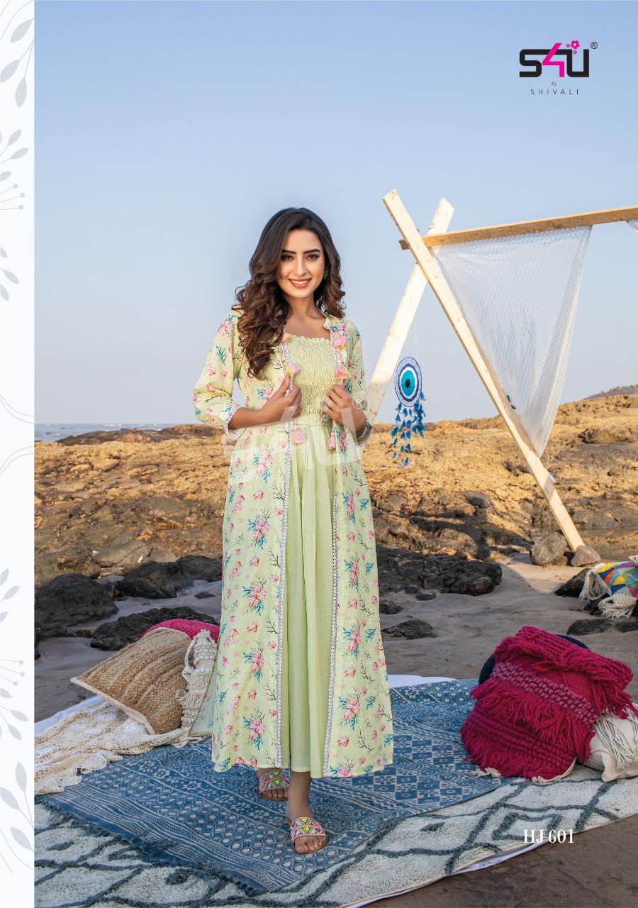 S4u Hello Jackets 6 New Stylish Fancy Party Wear Kurti Collection